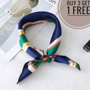 Boho Holiday Party Beach Silky Square Neck Scarf